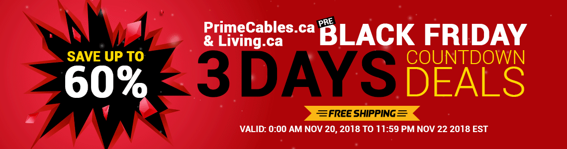 black friday 2018 deal count down has started from PrimeCables